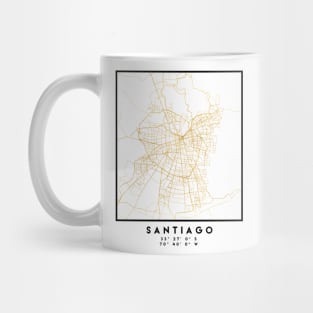 SANTIAGO DE CHILE CITY STREET MAP ART Mug